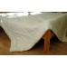 Стеганое одеяло из овечьей шерсти, плотность стандарт, чехол из сатина, молочное, размер 170*205