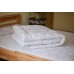 Стеганое одеяло из овечьей шерсти, плотность стандарт, чехол сатин, белое, размер 140*205