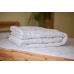 Стеганое одеяло из овечьей шерсти, плотность стандарт, чехол из сатина, белое, размер 200*220
